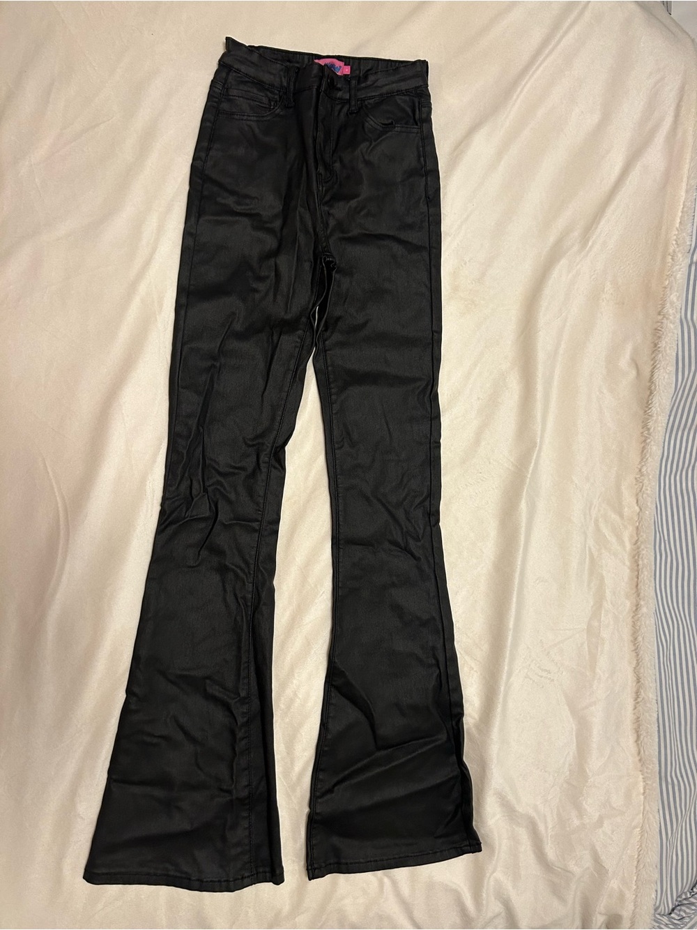 Edikted Leather Flare Pants